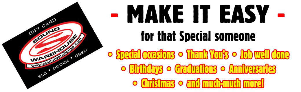 Sound Warehouse Gift Card - available at your local Sound Warehouse Store!