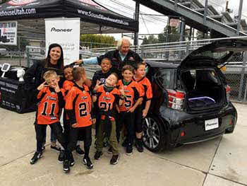 We were with Pioneer at the Murray vs Kearns High School football game. Demonstrated Pioneer Car Audio encouraging you to drive safer while sounding better. Pioneer donated $1,000.00 to Murray High School.